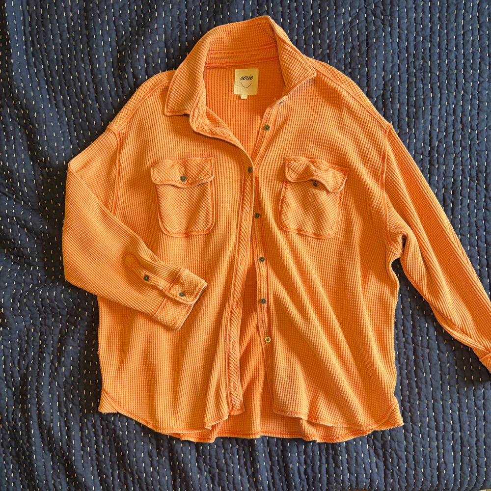 Aerie Waffle Lumberjack Button Down